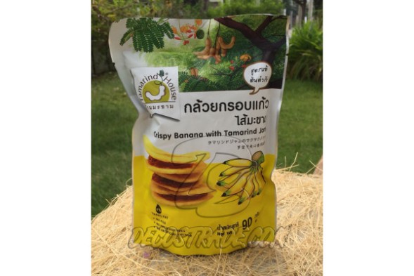 Банановые чипсы с джемом из тамаринда, Tamarind House Grispy Banana Chips with Tamarind Jam, 90 гр