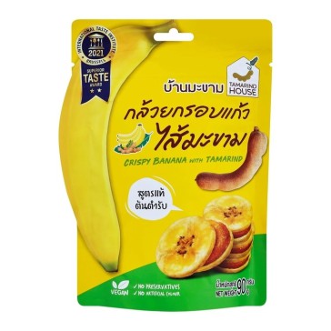 Банановые чипсы с джемом из тамаринда, Tamarind House Grispy Banana Chips with Tamarind Jam, 90 гр