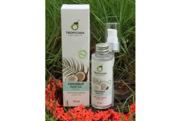 Сыворотка для волос на основе кокосового масла «Свежесть» от Tropicana Oil, Coconut Hair Oil Freshy Anti-Frizz Serum Leave On, 70 мл