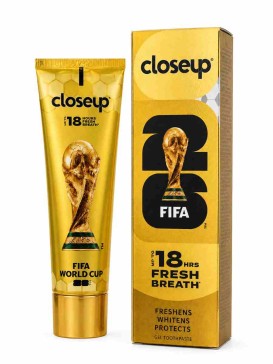 Зубная паста-гель Closeup FIFA World Cup 26, освежающая, отбеливающая, 85 г