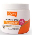 Интенсивная маска с кератином для пересушенных волос (Оранжевая линия) от Lolane, Intense care keratin repair Mask for hair damaged heat &amp;amp; blow-dry (orange line), 200 гр