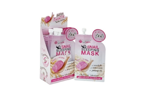 (УПАКОВКА 6 ШТ) Ночная маска для лица с муцином улитки от Le&amp;#039; Skin Snail Sleeping Mask 8 мл