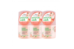 Натуральный дезодорант-сыворотка Baby Bright White and Moist Персик без спирта для кожи подмышек 50 мл ? 3 шт