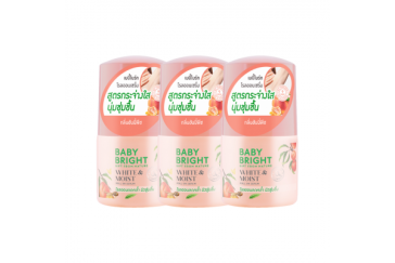 Натуральный дезодорант-сыворотка Baby Bright White and Moist Персик без спирта для кожи подмышек 50 мл ? 3 шт