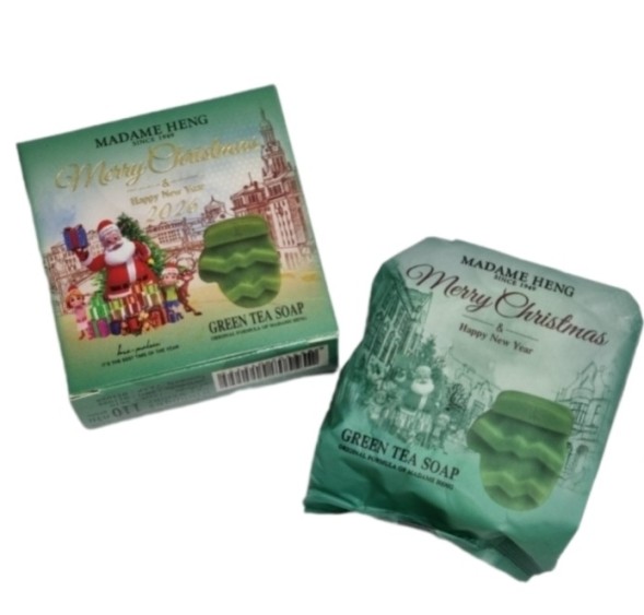 Новогоднее мыло Madame Heng Merry Christmas с ароматом зелёного чая 110 гр