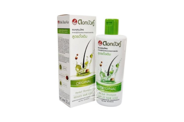Оригинальный шампунь с натуральными травами против выпадения волос и перхоти  от Dok Bua Ku Herbal Original Shampoo Reduce Hair Loss 300 ml