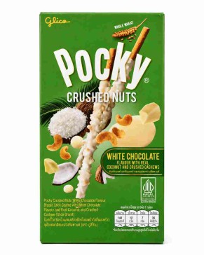 Бисквитные палочки Pocky Crushed Nuts, белый шоколад, кокос и кешью, 25 г