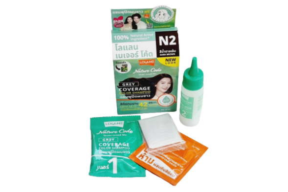 Оттеночный шампунь №2 «Темно коричневый» от Lolane Nature, Code N2 Color Shampoo Dark Brown 1 Set, 30 мл