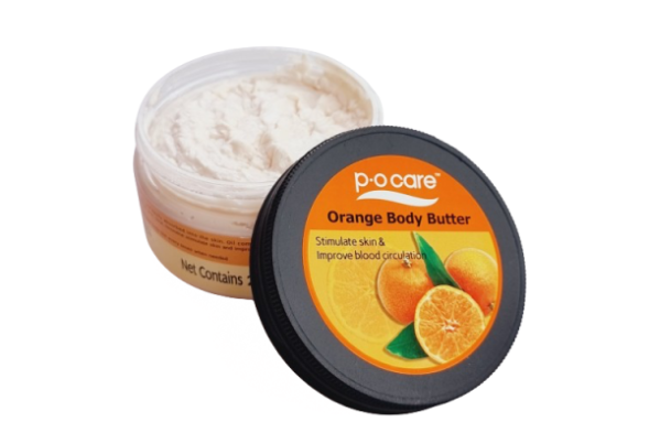 Увлажняющий и питательный крем баттер для тела PO CARE с ароматом Апельсина 250 гр