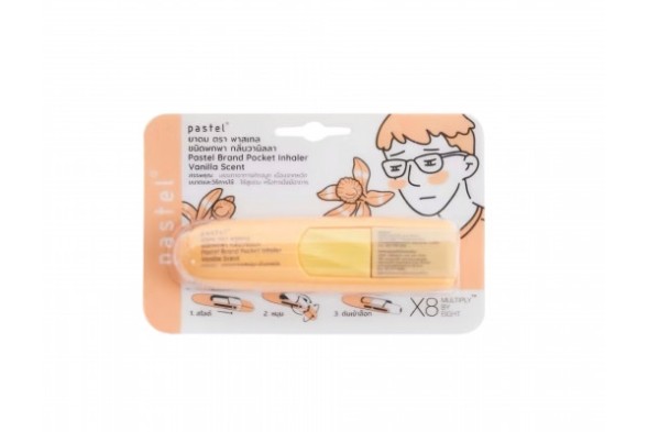 Назальный ингалятор с ароматом Ванили в стильном корпусе от Pastel Brand Pocket Inhaler Vanilla scent 1.5 мл