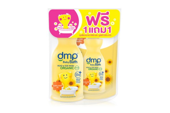 Детский гель для купания DMP с маслом подсолнечника pH 5.5 480 мл + 250 мл