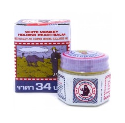 Белый бальзам &amp;quot;Белая обезьяна держит персик&amp;quot; White Monkey Holding Peach 12 гр