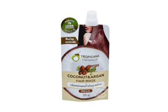 Кокосовая маска для волос без парабенов от Tropicana Oil, Coconut Hair Mask (non-parabe), 35 Гр