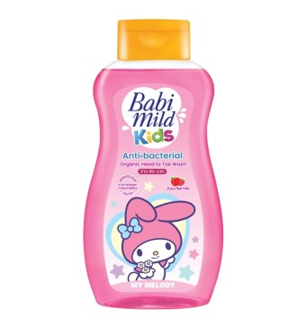 Мягкий антисептический гель-шампунь для детей BABI MILD Kids Anti-bacterial Organic Head To Toe Wash Juicy Berries 190 ml