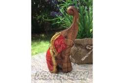 Деревянный слоник «Красный», Elephant Wood Red, 136 гр