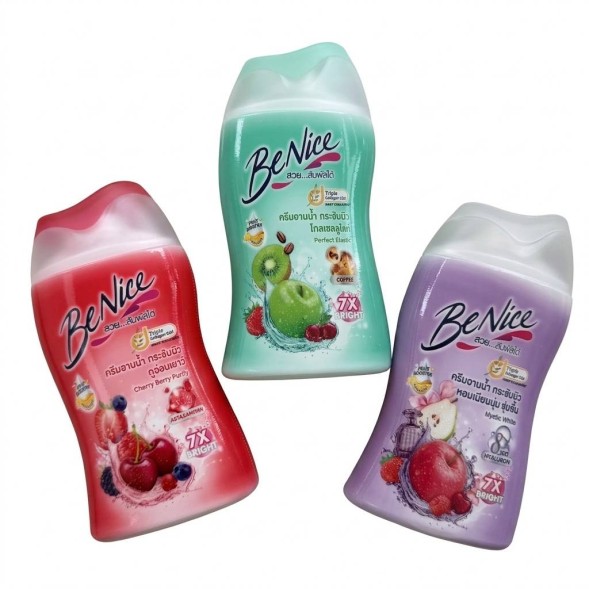 Крем-гель для душа BeNice Shower Cream 80 мл: Perfect Elastic, Mystic White и Cherry Berry Purify