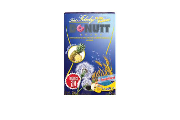 Очищающий детокс напиток  с высоким содержанием клетчатки со вкусом ананаса от Donutt Total Fibely Plus Probiotics Pineapple Flavour 200 гр