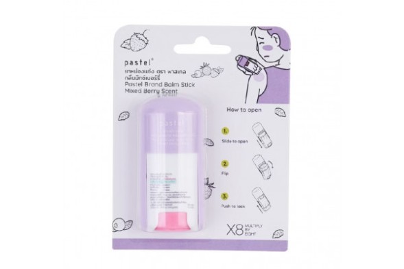 Бальзам в стике с ягодным ароматом Pastel Brand Balm Stick Mixed berry scent 6 гр