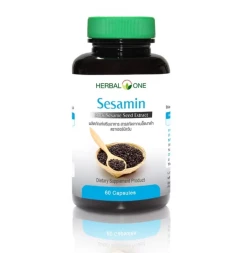 Капсулы для костей, суставов, зубов на основе черного кунжута Herbal One Sesamin 60 капсул