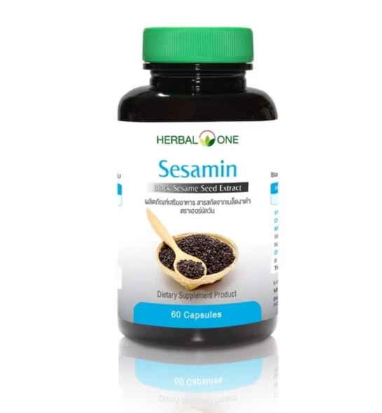  Капсулы для костей, суставов, зубов на основе черного кунжута Herbal One Sesamin 60 капсул