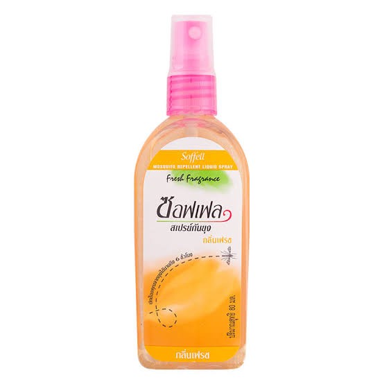 Спрей от комаров с освежающим ароматом Soffell Mosquito Repellent Liquid Spray Fresh 80 мл