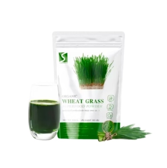 Органический Порошок Ростков Пшеницы SUKKHAPHAP D  для детокса и поднятия железа 100 гр