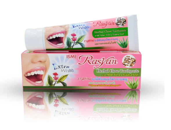Экстра отбеливающая зубная паста «Гвоздика, Алоэ и Гуава» от Isme Rasyan, Herbal Toothpaste Extra White «Clove, Aloe Vera &amp;amp; Guava Leaf», 30 гр