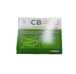 Антигельмитный препарат CB - 400 Абендазол 400 мг 3 таблетки 