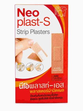 Neoplast-S пластыри медицинские тканевые Strip Plasters, 19×60 мм, 100 штук