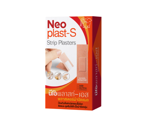 Neoplast-S пластыри медицинские тканевые Strip Plasters, 19×60 мм, 100 штук
