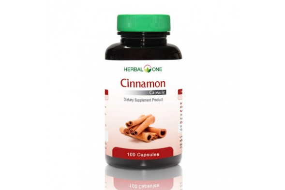 Натуральные капсулы с корицей для здоровья от Herbal One Cinnamon 100 Capsules