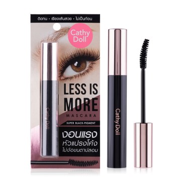 Удлиняющая и объёмная черная тушь Cathy Doll Less Is More, 8 г