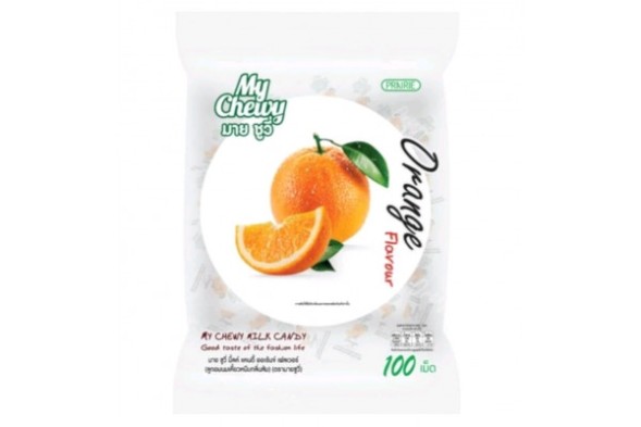 Жевательные молочные конфеты &amp;quot;Апельсин&amp;quot; My Chewy (100 шт) 360 гр