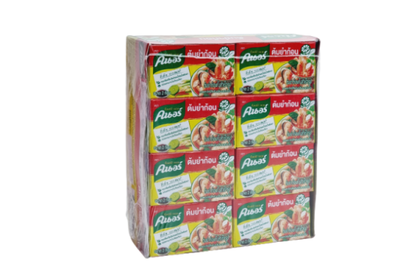 (УПАКОВКА 24 ШТ) Суповые кубики кнорр со вкусом том ям от Knorr Tom Yum Seasoning Cubes 24g x 24pcs (Pack)