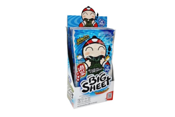 Хрустящие водоросли со вкусом морепродуктов от Taokaenoi Crispy Seaweed Big Sheet Sea Food Flavour 3.5 x 12 шт