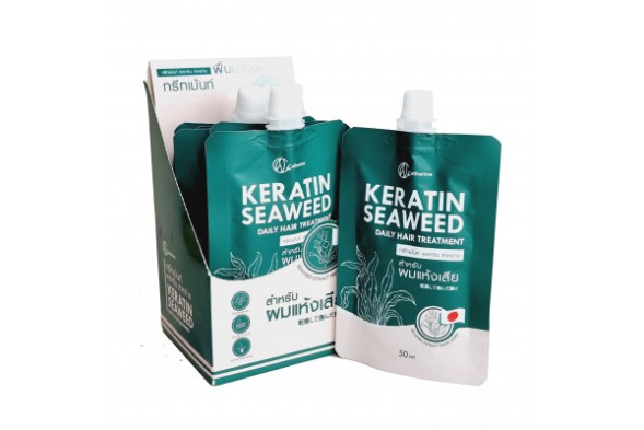 Маска для волос с Кератином и Водорослями Catherine Keratin Seaweed Hair Treatment 50 мл x 6 шт (коробка)