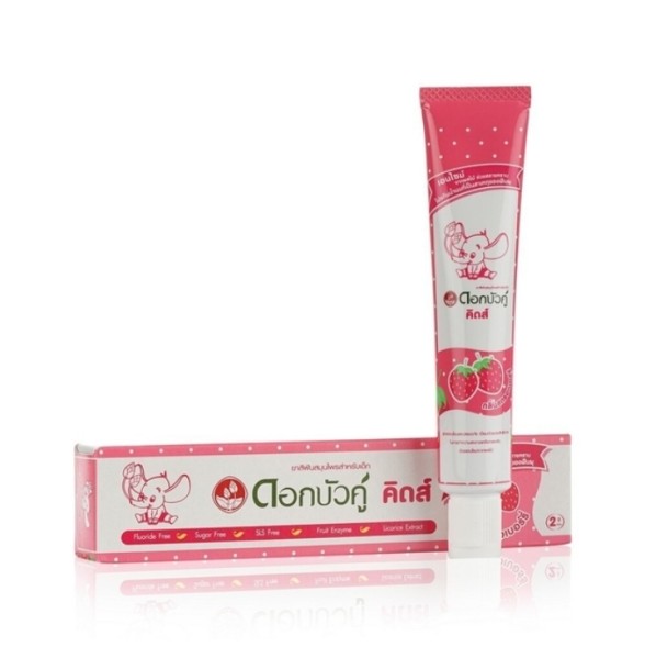 Детская зубная паста Twin Lotus со вкусом клубники для детей от 2х лет Twin Lotus Toothpaste strawberry 35 гр