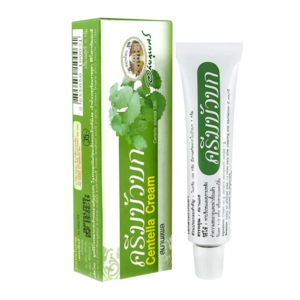 Ранозаживляющий крем на основе Центеллы от Abhai Herb, Centella Cream reduces scar tissue, 10 гр