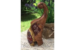 Деревянный слоник «Коричневый», Elephant Wood Brown, 136 гр