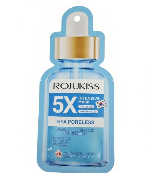 Тканевая маска Rojukiss HYA Poreless 5X Mask с гиалуроновой кислотой 25 мл