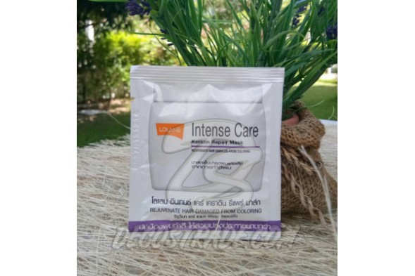Интенсивная маска с кератином для восстановления окрашенных волос (Фиолетовая линия) от Lolane, Intense care keratin repair Mask for hair damaged by colouring (violet line), 15 гр
