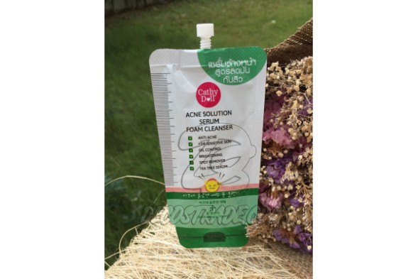Очищающая пенка-сыворотка против акне от Cathy Doll, Acne Solution Serum + Foam Cleanser, 12 мл