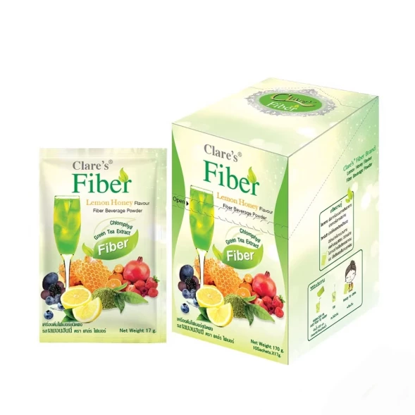 Детокс-напиток с пищевыми волокнами, Clare&amp;#039;s Fiber Detox Drink лимон-мёд 17 гр x 10 саше