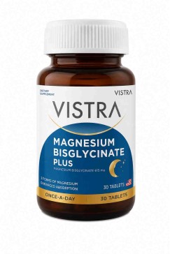 Vistra Magnesium Bisglycinate Plus магний в 3 формах для сна и восстановления, 30 таблеток