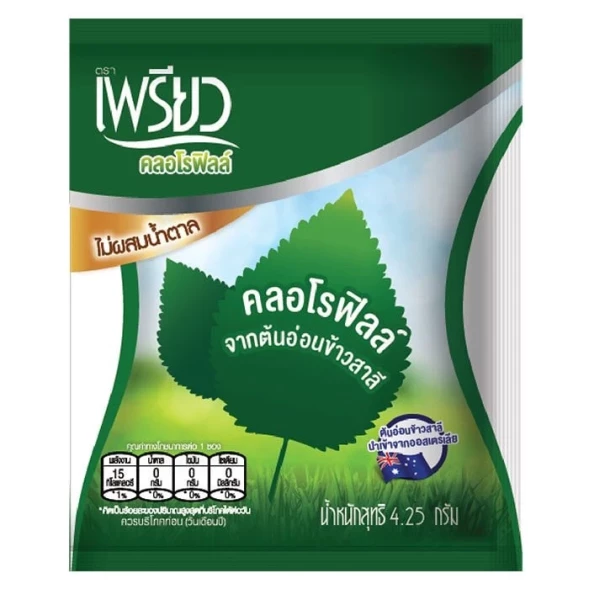 Хлорофилл в порошке Preaw, 12 пакетиков по 4,25 гр