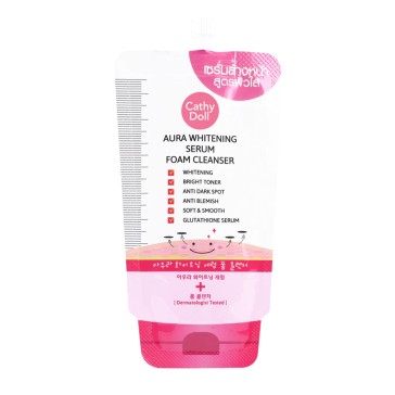 Отбеливающая пенка-сыворотка для умывания от Cathy Doll,  Aura Whitening Serum + Foam Cleanser, 12 мл