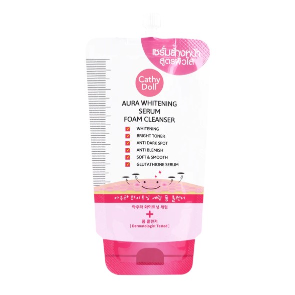 Отбеливающая пенка-сыворотка для умывания от Cathy Doll,  Aura Whitening Serum + Foam Cleanser, 12 мл