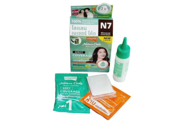 Оттеночный шампунь №7 «Кофейно коричневый» от Lolane Nature, Code N7 Color Shampoo Coffee Brown 1 Set, 30 мл