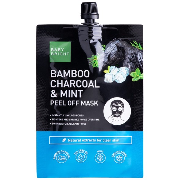 Маска-пленка с углем и мятой от Baby Bright, Charcoal &amp;amp; Mint Peel Off Mask, 10 гр