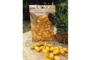 Золотые отборные шелковые коконы, Cocoon yellow, 20 шт